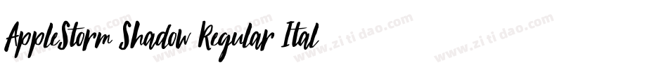 AppleStorm Shadow Regular Italic字体转换